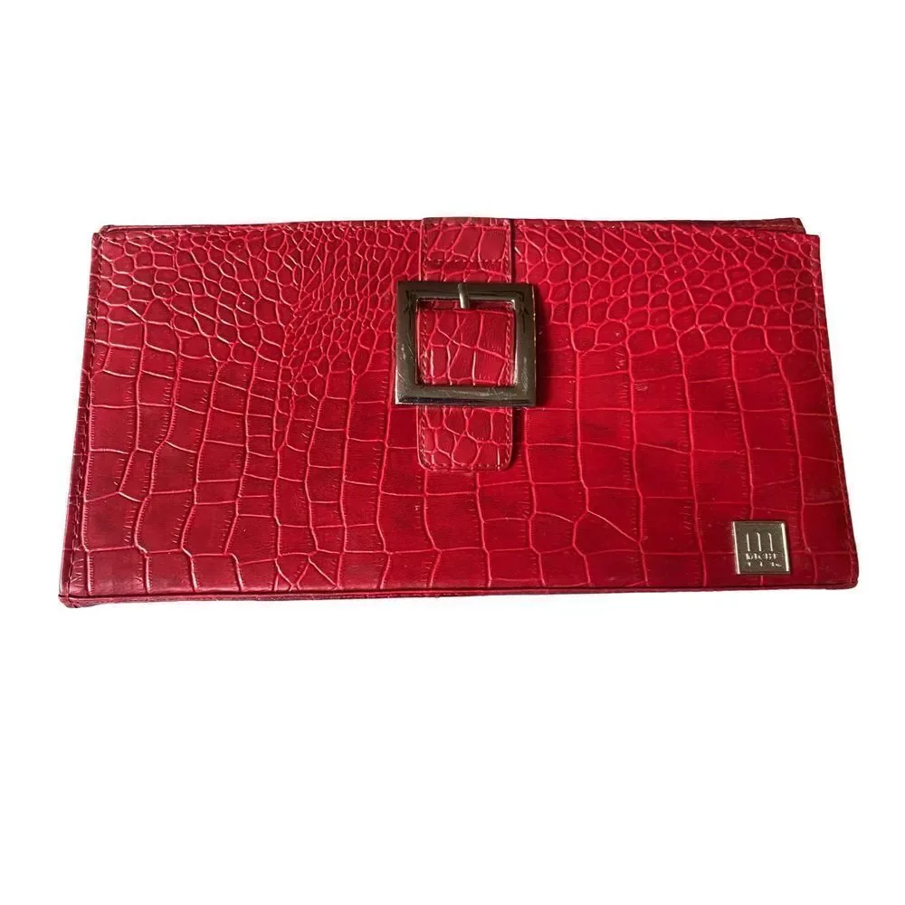 Miche Leila Red Crocodile Cover Silver Accents